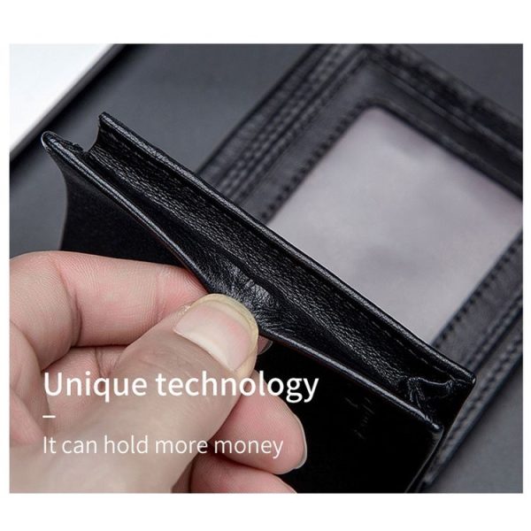 BULL CAPTAIN 0200 Large-capacity First-layer Cowhide Multi-card Slot Wallet RFID Anti-theft Card Holder (Blue) - Image 5