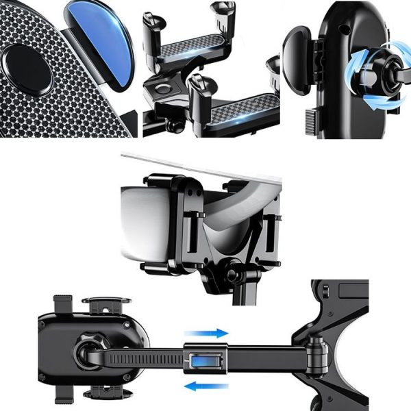 Car Rearview Mirror Mobile Phone Holder Multifunctional AR Navigation Support Bracket (Extending Rod) - Image 5