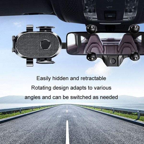 Car Rearview Mirror Mobile Phone Holder Multifunctional AR Navigation Support Bracket (Extending Rod) - Image 7