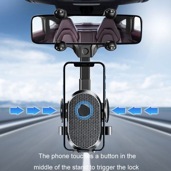 Car Rearview Mirror Mobile Phone Holder Multifunctional AR Navigation Support Bracket (Extending Rod) - Image 9