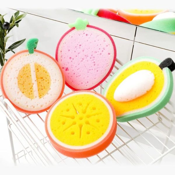 Fruit Model Thickened Sponge Dishcloth Rag Dish Towel, Style: strawberry - Image 2