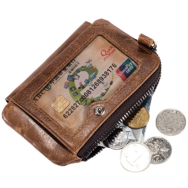 BULL CAPTAIN 01 RFID Anti-theft Multifunctional Cowhide Vertical Detachable Men Wallet (Coffee) - Image 8