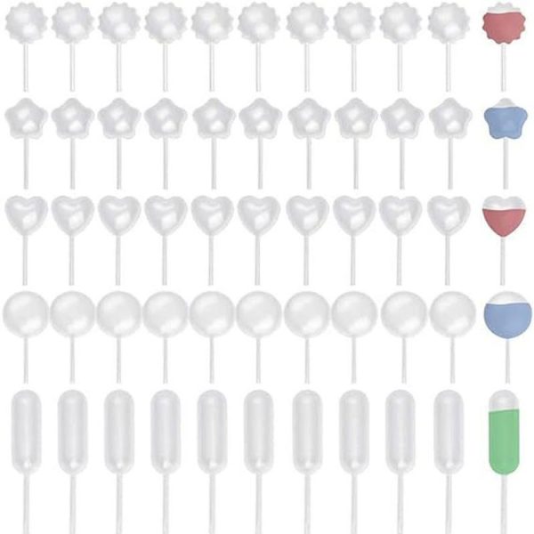 50pcs / Pack 4ml Jam Injection Baking Straw Disposable Plastic Dropper Jam Syringe, Model: Ordinary Dropper - Image 2