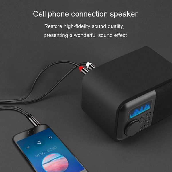 JINGHUA 1 In 2 3.5mm Audio Cable 3.5mm To 2RCA Double Lotus Computer Speaker Cell Phone Plug Cable, Length: 1.5m - Image 10