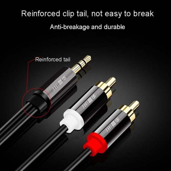 JINGHUA 1 In 2 3.5mm Audio Cable 3.5mm To 2RCA Double Lotus Computer Speaker Cell Phone Plug Cable, Length: 1.5m - Image 9
