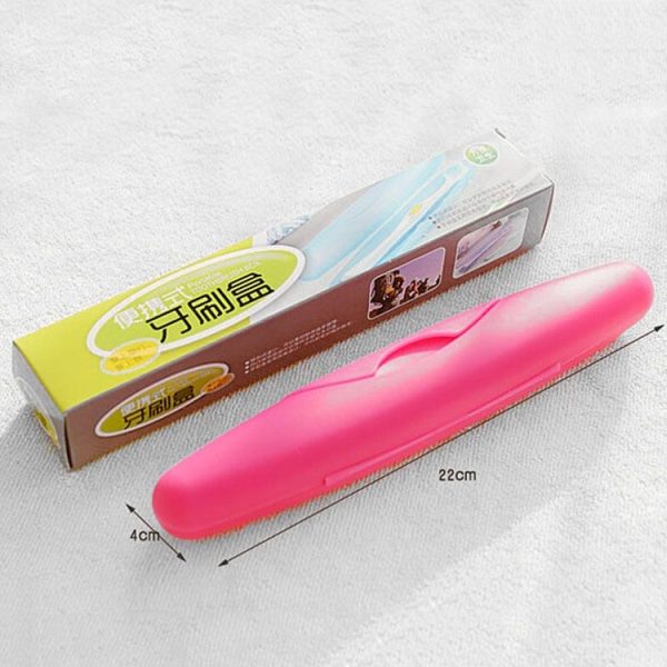 Travel Portable Wash Toothbrush Box Sealed Toothbrush Case With Lid And Lock (Rose Red) - Image 5