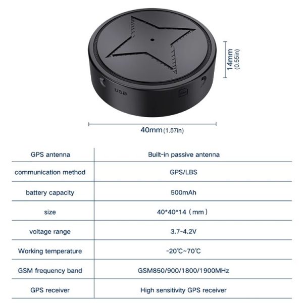 2G Wireless GPS Strong Magnetic Locator For Pets / Elderly / Children - Image 2