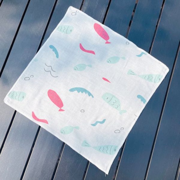 10pcs / Pack 25x25cm Double Layer High Density Print Gauze Handkerchief Toddler Drooling Towel (Mixed Color) - Image 8