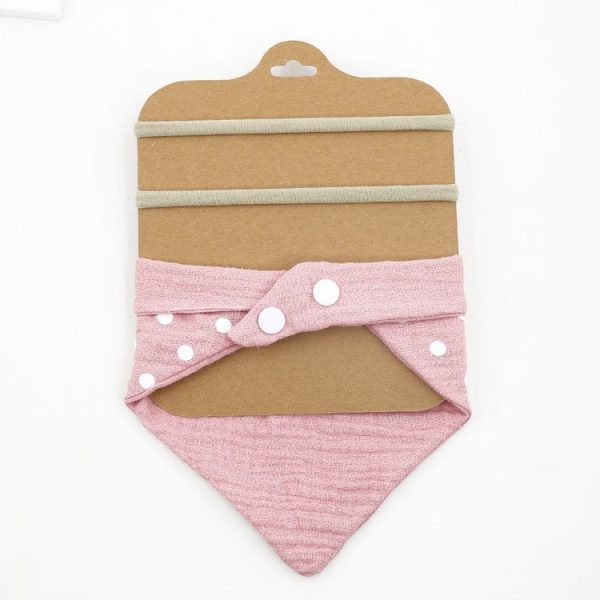 3 In 1 Baby Drooling Towel Cotton Printed Double Sided Triangle Towel Headband Set Waterproof Bibs, Style: DP069-1 - Image 4