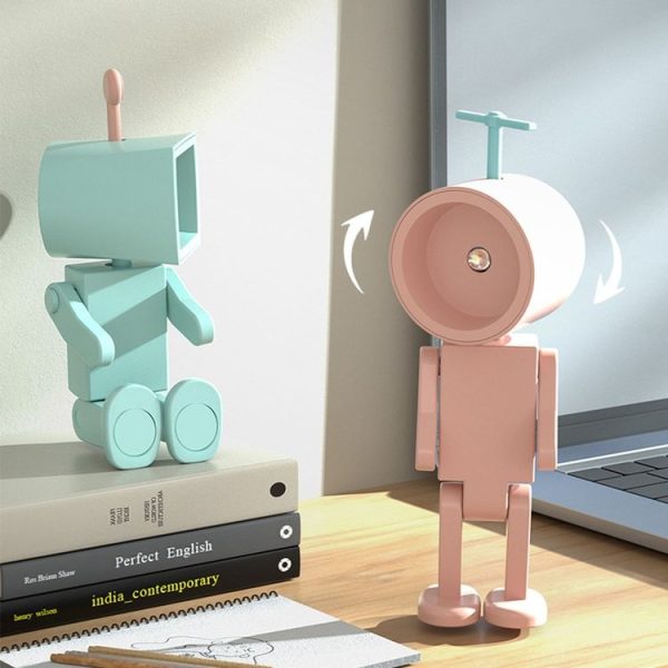 Mini Astronaut Magnetic LED Night Light Desktop Building Block Ornaments Desk Lamp, Color: Round White - Image 9