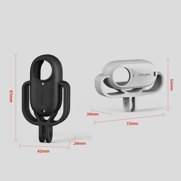 Insta360 GO 3 AMagisn Silicone Case Camera Protective Accessories, Style: Horizontal Gray - Image 11