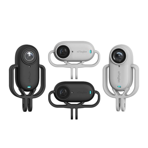 Insta360 GO 3 AMagisn Silicone Case Camera Protective Accessories, Style: Horizontal Gray - Image 2