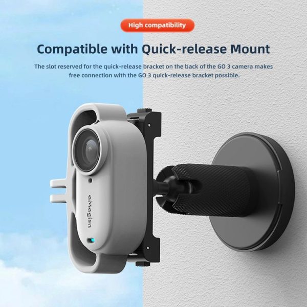 Insta360 GO 3 AMagisn Silicone Case Camera Protective Accessories, Style: Horizontal Gray - Image 5