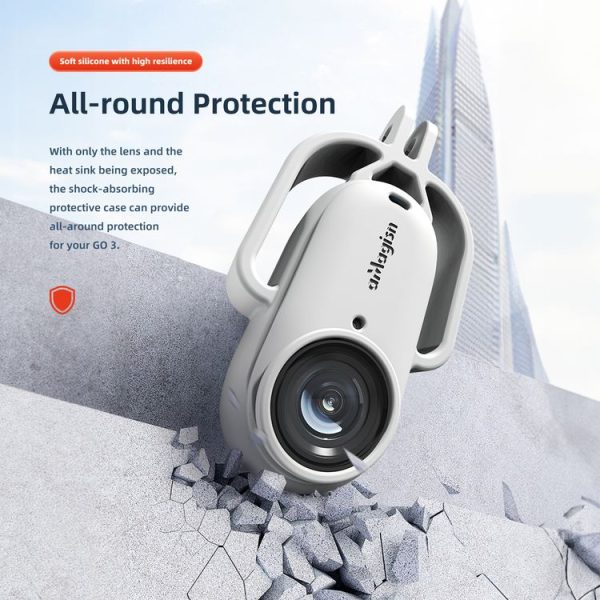 Insta360 GO 3 AMagisn Silicone Case Camera Protective Accessories, Style: Horizontal Gray - Image 8