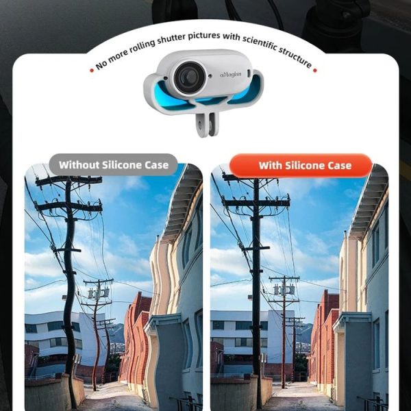 Insta360 GO 3 AMagisn Silicone Case Camera Protective Accessories, Style: Horizontal Gray - Image 9