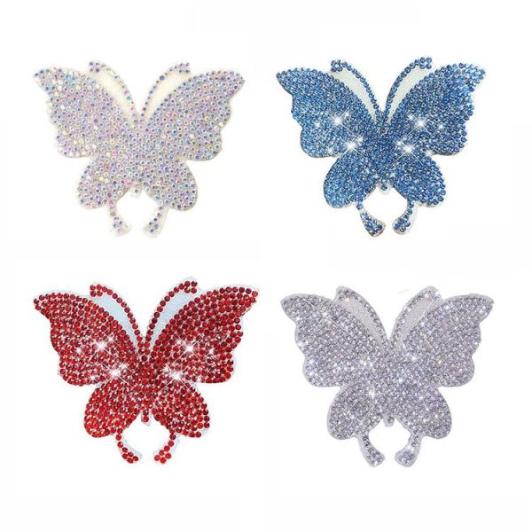 Butterfly Car Sticker DIY Patch Car Interior Decoration, Color: White Diamond - Image 2