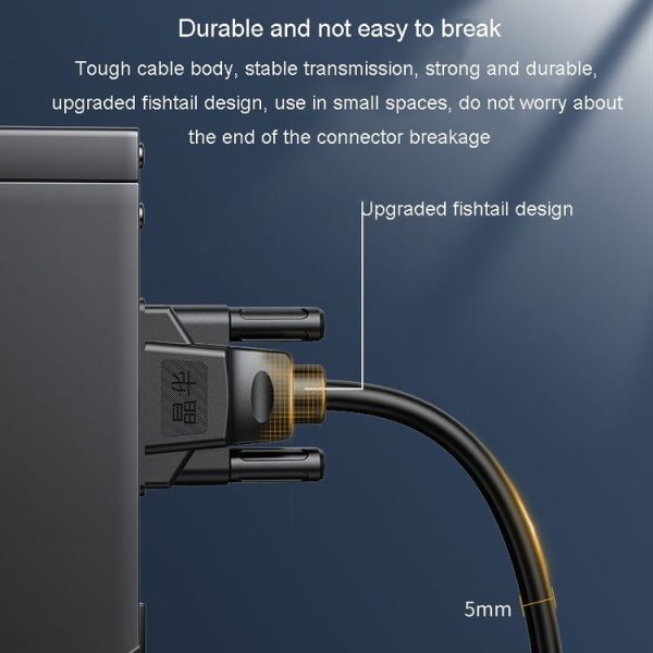 JINGHUA VGA3+6 Computer Monitor Screen Connection Cable VGA Display Connection Wire, Size: 1.5m (Black) - Image 5