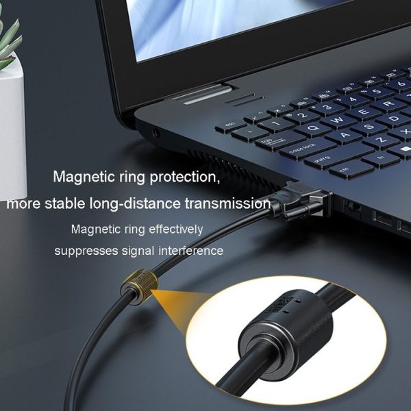 JINGHUA VGA3+6 Computer Monitor Screen Connection Cable VGA Display Connection Wire, Size: 1.5m (Black) - Image 6