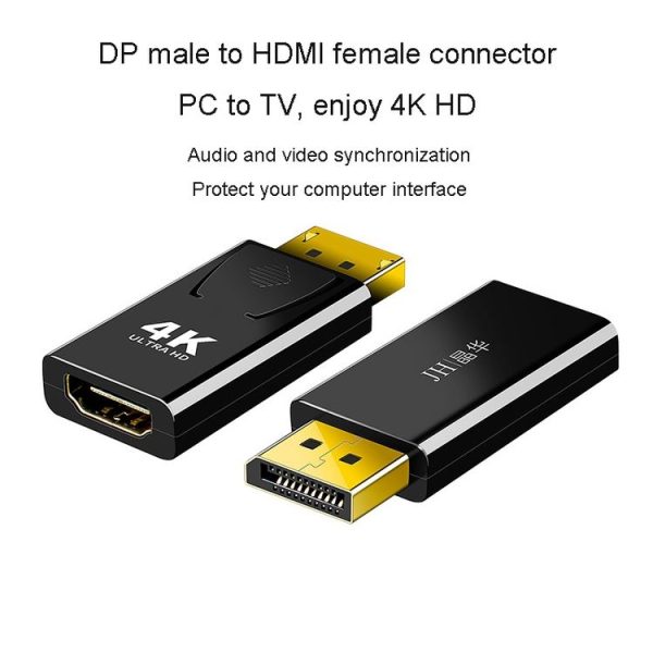 JINGHUA DP Male To HDMI Female Adapter Video Audio Connector, Style: 1080P Universal Version - Image 2