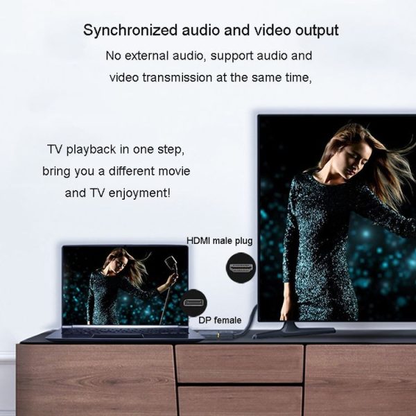 JINGHUA DP Male To HDMI Female Adapter Video Audio Connector, Style: 1080P Universal Version - Image 9