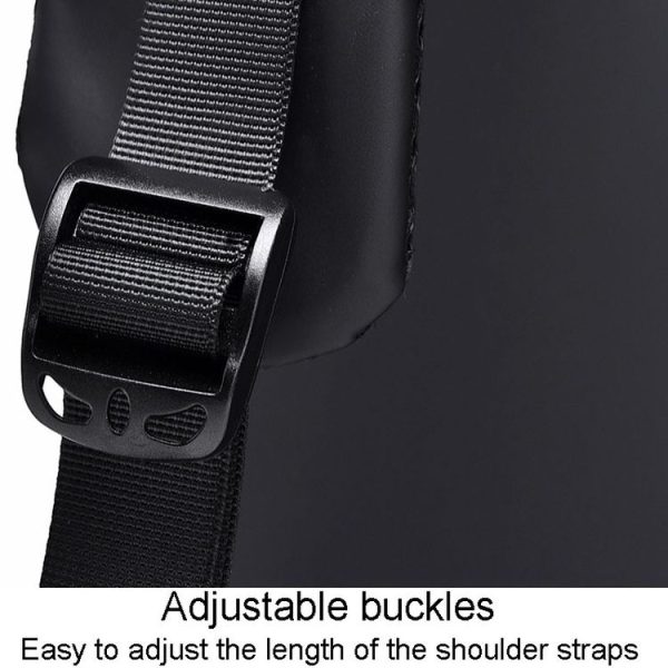 WEIXIER 6013 Casual Single-Shoulder Crossbody Packs Multifunctional Motorcycle Sports Chest Bag (Black) - Image 10