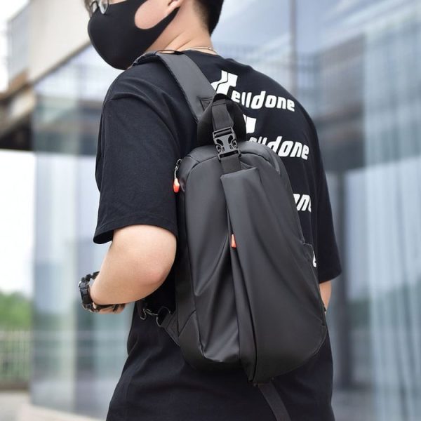 WEIXIER 6013 Casual Single-Shoulder Crossbody Packs Multifunctional Motorcycle Sports Chest Bag (Black) - Image 14