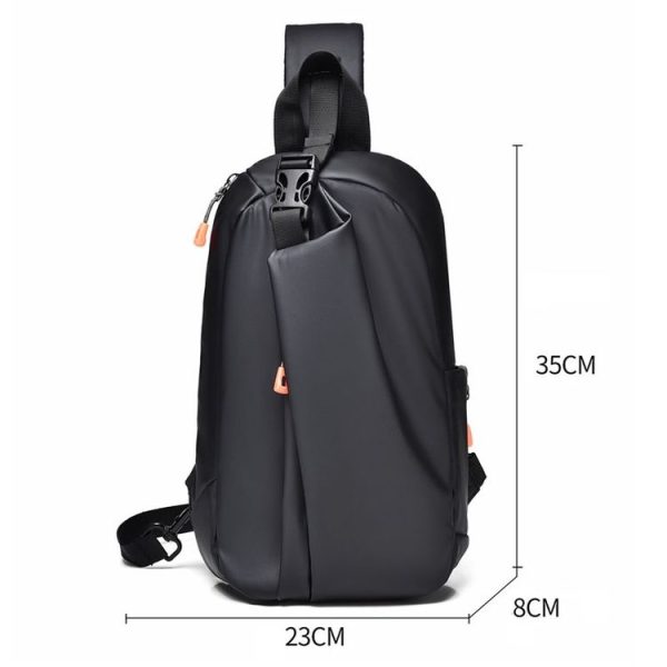 WEIXIER 6013 Casual Single-Shoulder Crossbody Packs Multifunctional Motorcycle Sports Chest Bag (Black) - Image 2