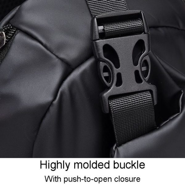 WEIXIER 6013 Casual Single-Shoulder Crossbody Packs Multifunctional Motorcycle Sports Chest Bag (Black) - Image 9