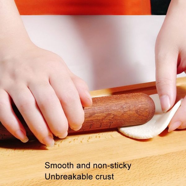25x3cm Home Wooden Rolling Pin Nonstick Red Sandalwood Rolling Stick - Image 10