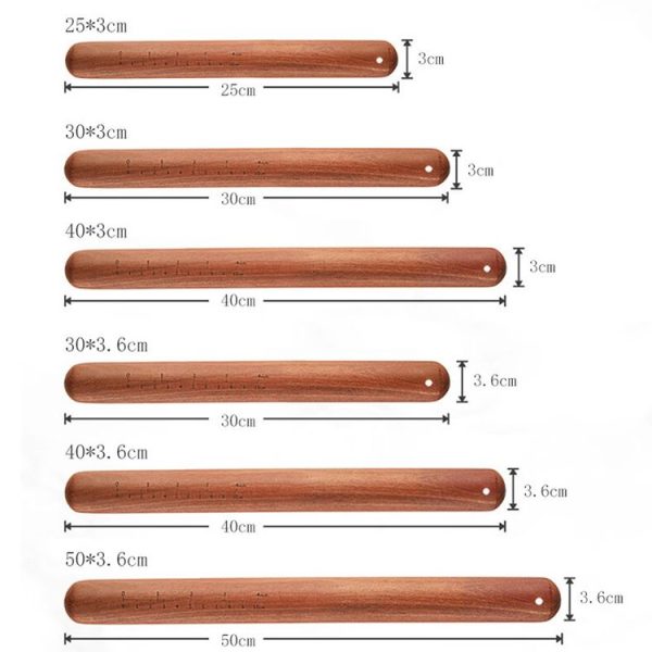 25x3cm Home Wooden Rolling Pin Nonstick Red Sandalwood Rolling Stick - Image 2