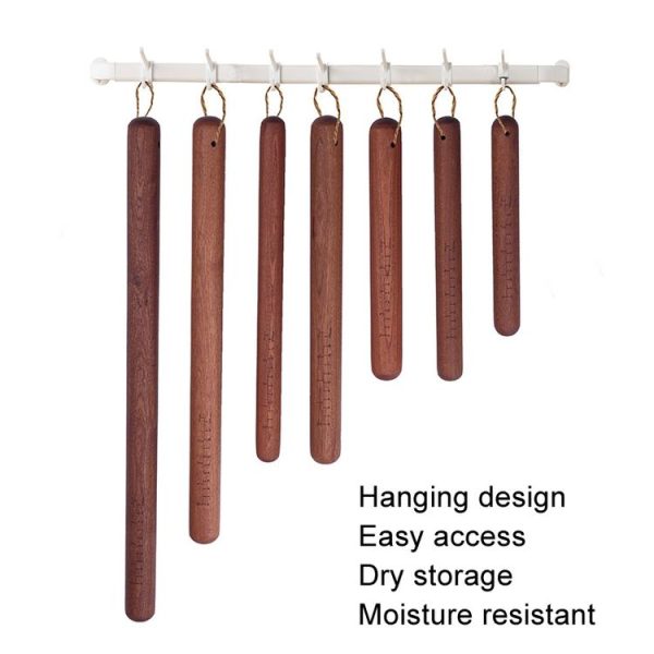 25x3cm Home Wooden Rolling Pin Nonstick Red Sandalwood Rolling Stick - Image 3