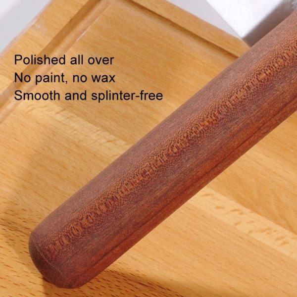 25x3cm Home Wooden Rolling Pin Nonstick Red Sandalwood Rolling Stick - Image 8