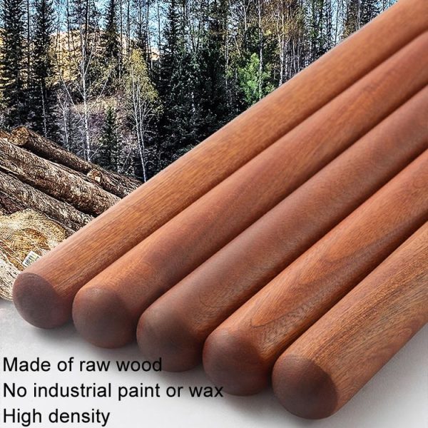 25x3cm Home Wooden Rolling Pin Nonstick Red Sandalwood Rolling Stick - Image 9