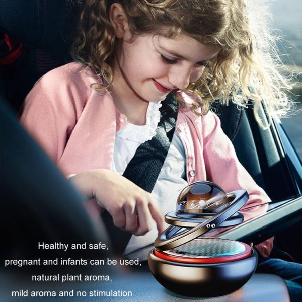 Interstellar Vast Solar Rotating Car Aromatherapy Ornaments, Color: Black - Image 8
