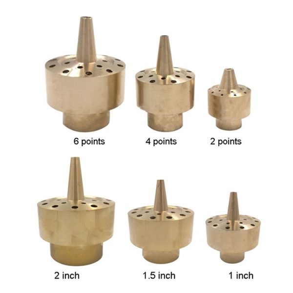 All Brass Flower Column Nozzle Inner Wire Garden Water Features Landscape Fountain Nozzle, Specification: 2 Points - Image 2