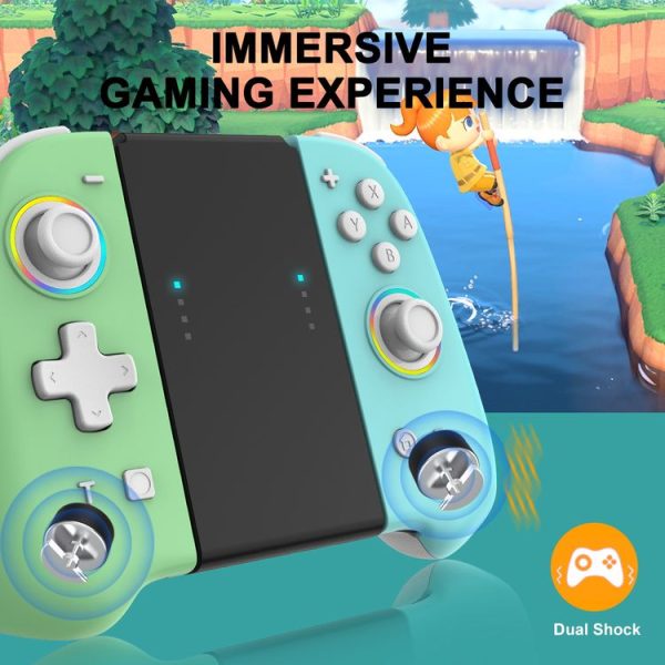 Switch Joycon With Colorful Light Left And Right Handle (White Button) - Image 4