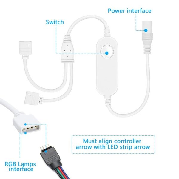 Double Out Graffiti WiFi RGB Light Controller 5V 12V Low Voltage Infrared Sound Control LED Controller - Image 2