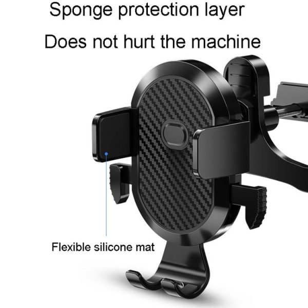 Carbon Fiber Automotive Phone Holder Car Navigation Bracket Telescopic Model, Specification: Air Outlet (Love Model) - Image 5