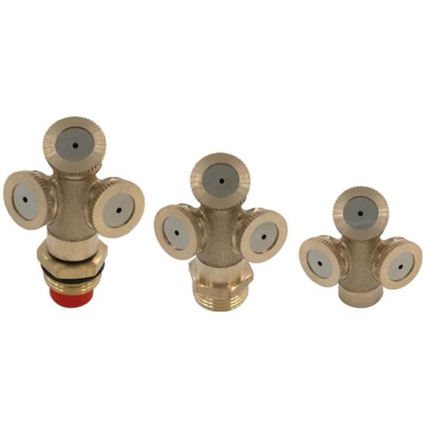 4 Points Inner Thread Copper Three Hole Agricultural Sprayer Horticulture Seedling Irrigation Dust Removal Cooling Fogging Nozzle - Image 2