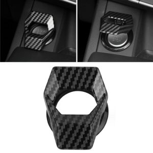 Car One-button Start Decorative Ring Knob Type Ignition Device Protective Cover (Carbon Fiber)
