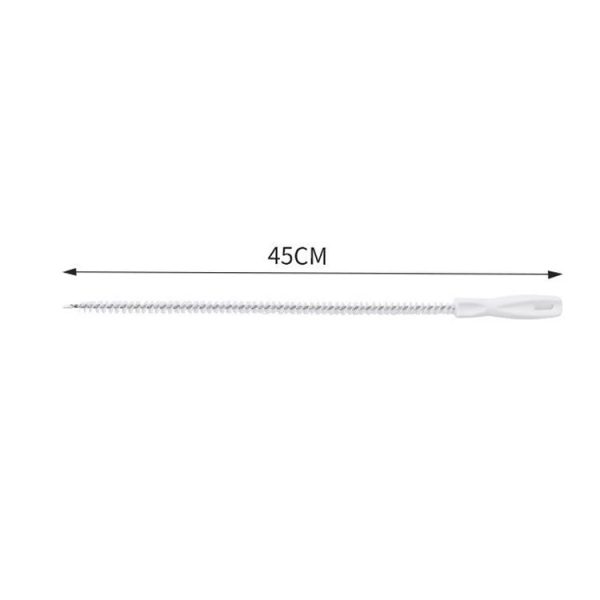 4pcs Pipe Brush Household Hair Cleaning Anti-Blockage Cleaning Rod Multi-Function Drainage Tools (White) - Image 2