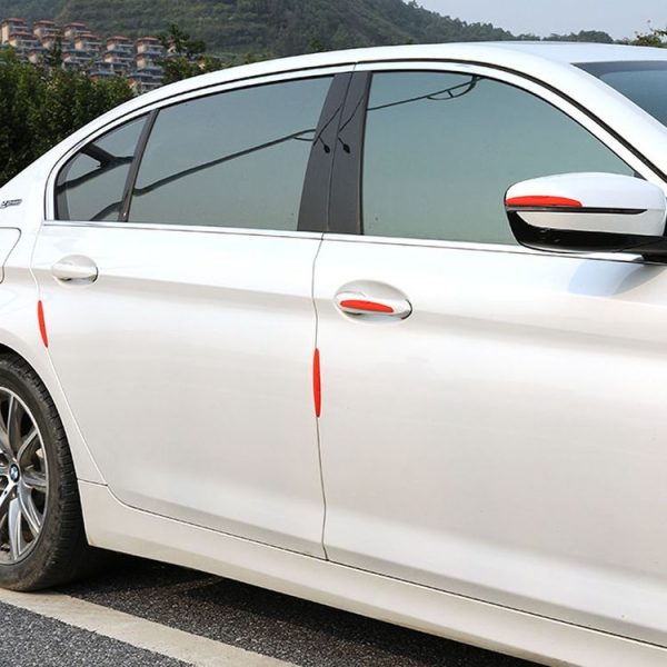 SHANSHI 4pcs / Pack 7753 Car Door Anti-Collision Silicone Strip Bumper Mirror Thickening Decorative Stickers (Black) - Image 10