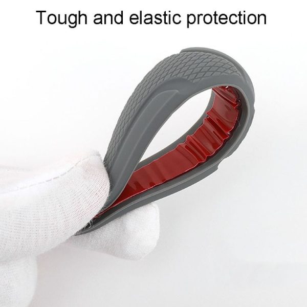 SHANSHI 4pcs / Pack 7753 Car Door Anti-Collision Silicone Strip Bumper Mirror Thickening Decorative Stickers (Black) - Image 6