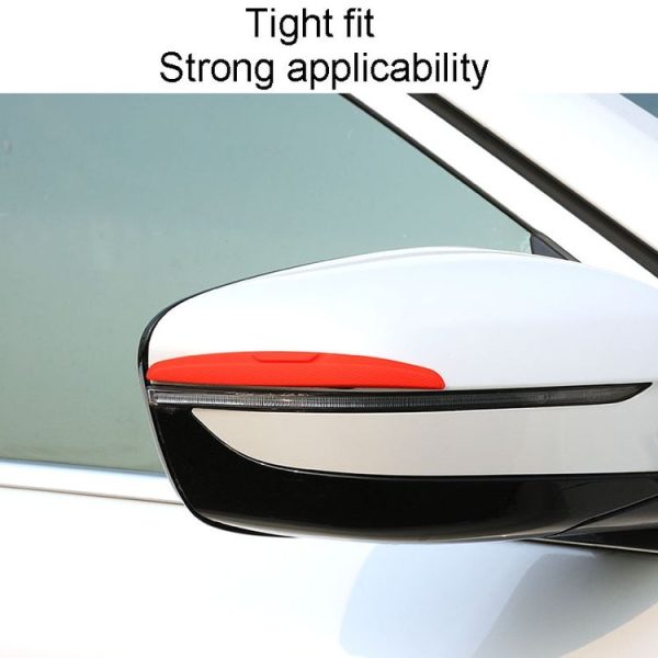 SHANSHI 4pcs / Pack 7753 Car Door Anti-Collision Silicone Strip Bumper Mirror Thickening Decorative Stickers (Black) - Image 7