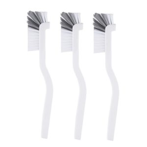3pcs Cup Brush Cleaning Crayfish Brush Long Handle Hard Hair Multi-Function Cleaning Brush (Gray White)