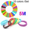 10colors / Set PCL 5m 3D Printing Pen Consumables 1.75mm High Tough Line Material Environmental Raw Material Printing Silk Thread