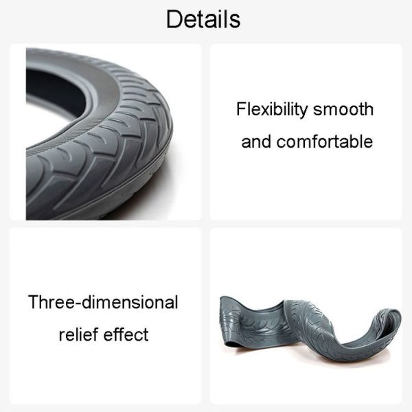 36cm-40cm Diameter Steering Wheel Car Silicone Protective Cover Wear Resistant Non-Slip Tire Pattern Driving Grip Sleeve (Black) - Image 3
