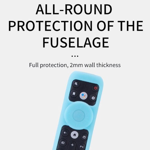 20.9 x 4.3 x 1.7cm For TCL RC902V Remote Control Protective Case FMR1 / FAR2 / FMR4 Universal Silicone Shockproof Covers (Luminous Blue) - Image 4