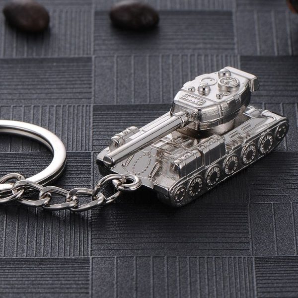 Men Car Pendant Personalized Tank World Model Keychain (Tank Silver) - Image 5
