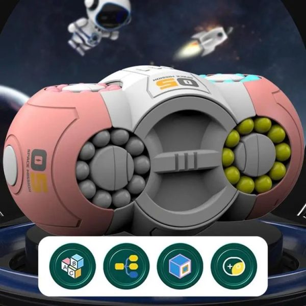 2-In-1 Rotating Magic Beans Fidget Toy Interactive Puzzle Games For Kids (Gray) - Image 4